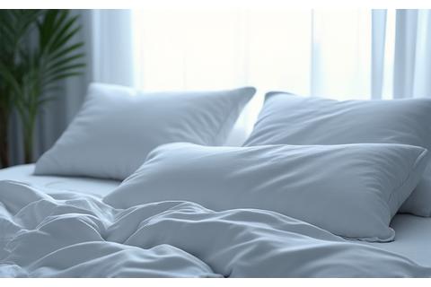 A serene sleeping environment with soft light and comfortable bedding, symbolizing restful, optimizing sleep.