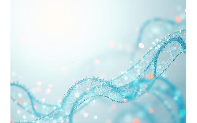 Abstract representation of cellular health and DNA strands, symbolizing cutting-edge biological research and longevity.