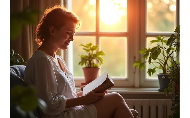 Person enjoying a serene weekend morning, symbolizing weekend routine optimization.